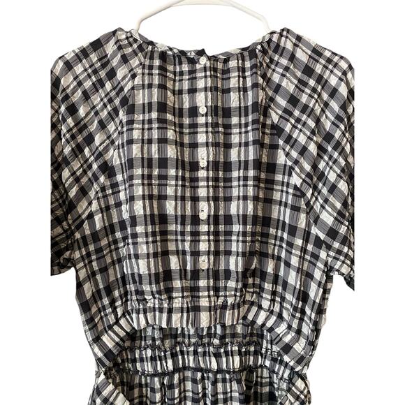 Anthropologie Just Female Hamilton Midi Dress Large Gingham Lightweight Cottage - Picture 10 of 15